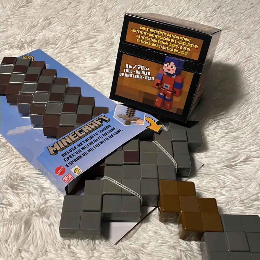 New Minecraft deluxe sword & Fusion Figure Hex BUNDLE SET